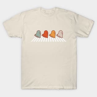 Vintage Cute Ghost Crossing Road T-Shirt